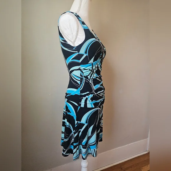 Speechless Black and Blue Patterned Dress - Picture 4 of 7